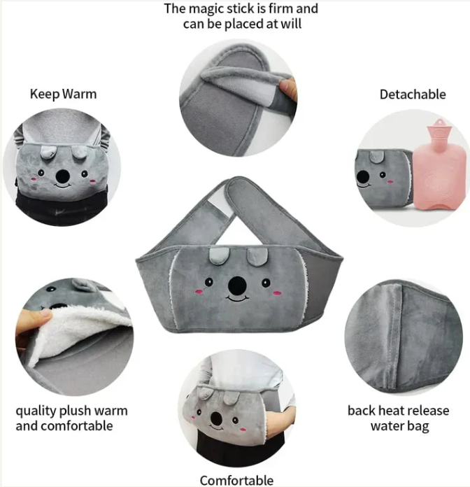 🎄Χριστουγεννιάτικο δώρο με βελούδινη ζώνη για μπουκάλι ζεστού νερού που γεμίζει με νερό